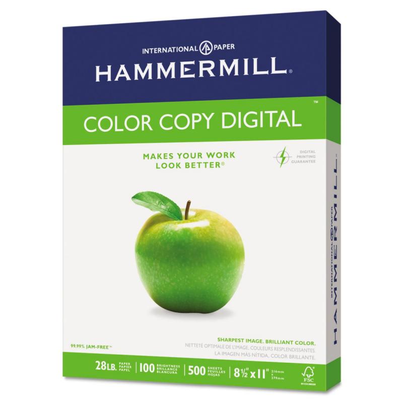 Hammermill - Copier Paper, 100 Brightness, 28lb, 8 1/2 x 11, Photo White - 500/Ream