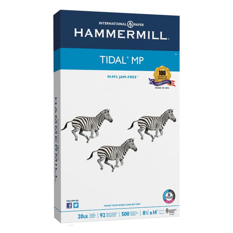 Hammermill - Tidal MP Copy Paper, 92 Brightness, 20lb, 8-1/2 x 14, White - 500 Sheets/Ream