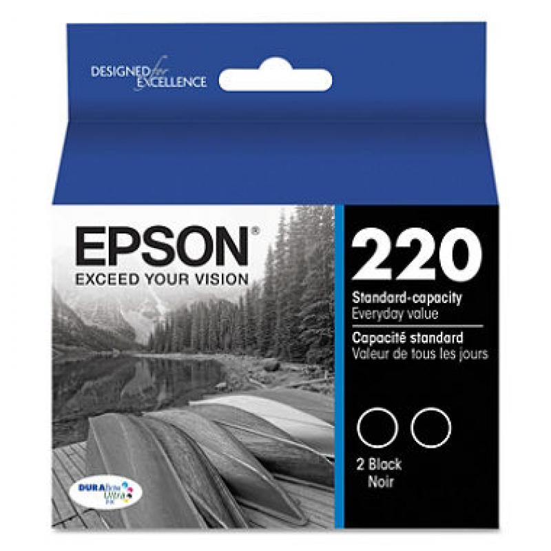 Epson 220 DURABrite Ultra Ink, Black (2pk.) (T220120D2)