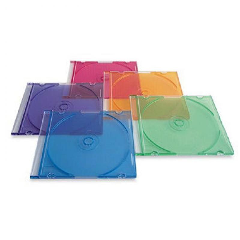 Verbatim CD/DVD Color Slim Cases - 100 Pack