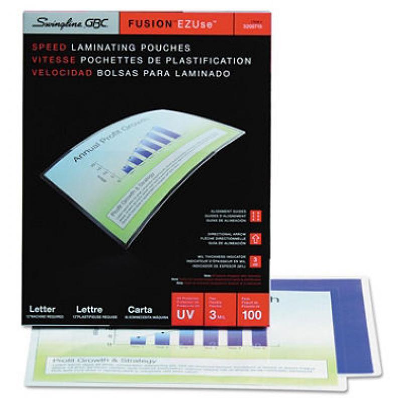 Swingline GBC - Fusion EZUse Premium Laminating Pouches, 3 mil, 11 1/2 x 9 - 100/Box