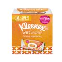 Kleenex Wet Wipes Germ Removal for Hands and Face, Flip-top Pack (384 wipes total, 8 pk.)