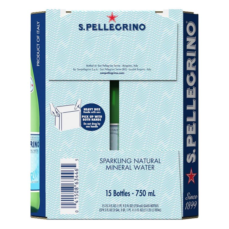 S. Pellegrino Sparkling Natural Mineral Water (25.3oz / 15pk)