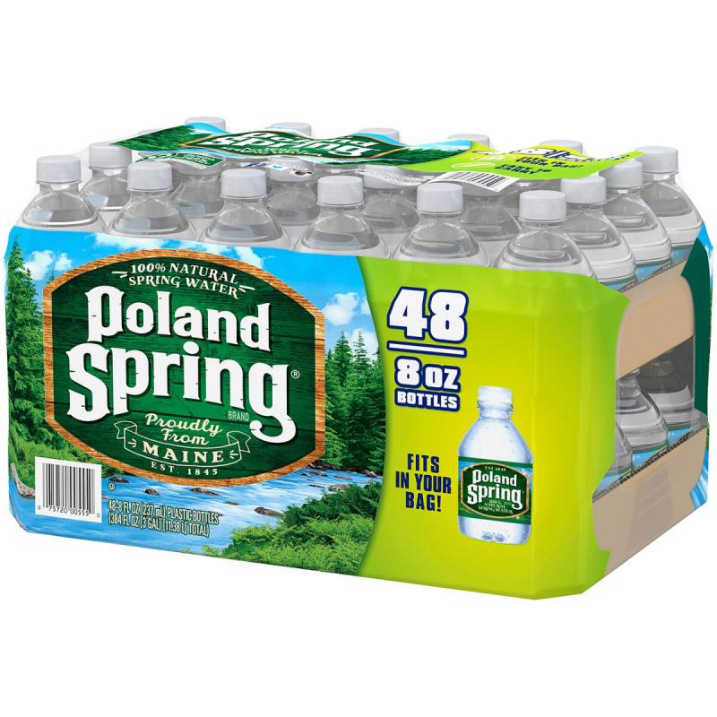 Poland Spring 100% Natural Spring Water (8 oz. bottles, 48 pk.)