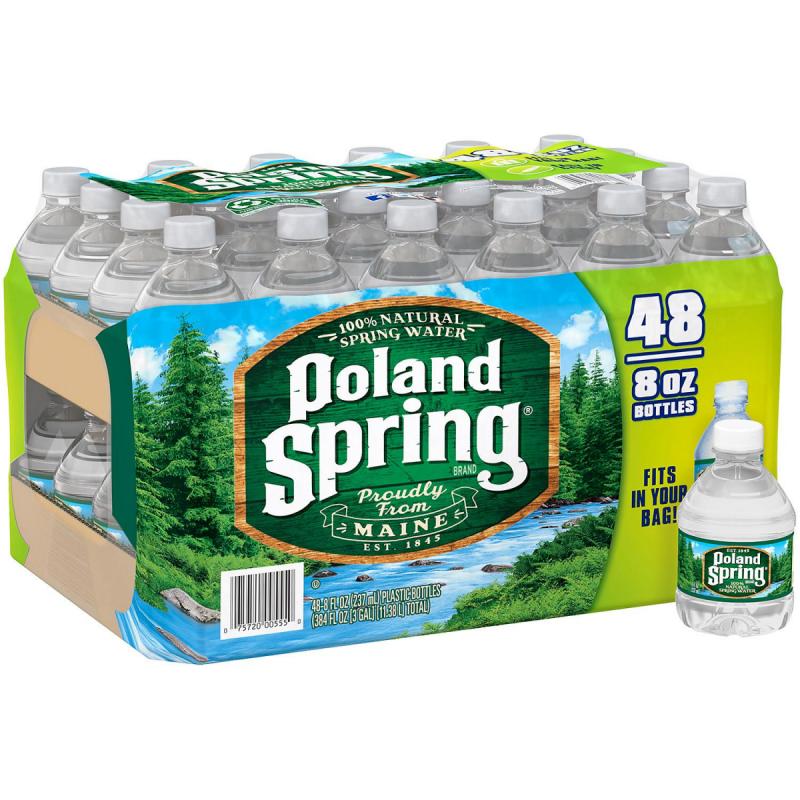 Poland Spring 100% Natural Spring Water (8 oz. bottles, 48 pk.)