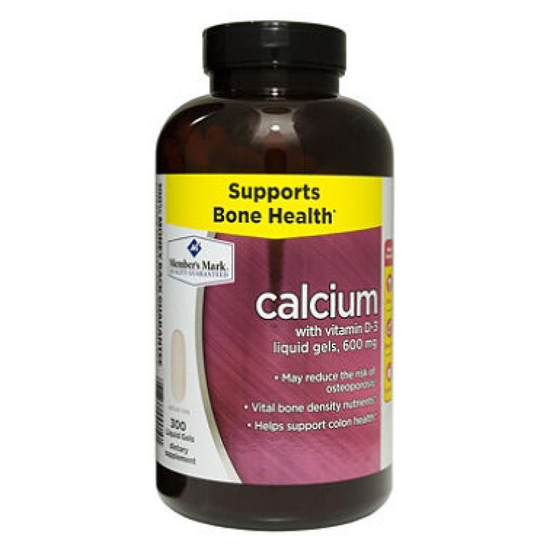 Member&#039;s Mark Calcium with Vitamin D-3 Dietary Supplement (300 ct.)