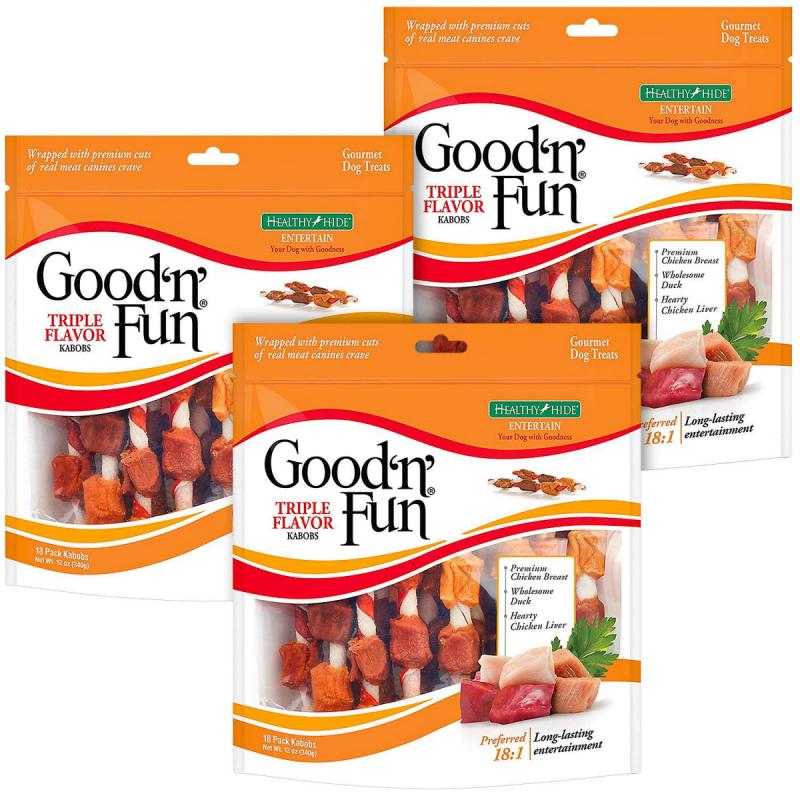 Good &#039;n&#039; Fun Triple Flavor Kabob Gourmet Dog Treat Bundle