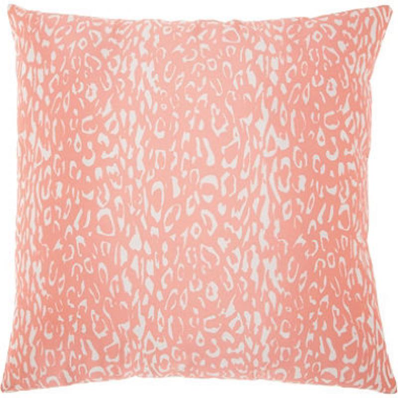 Mina Victory Leopard Orange Outdoor Throw Pillow