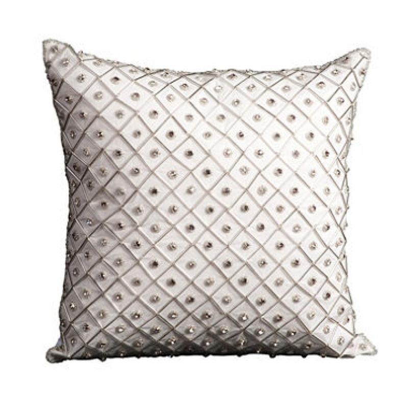 Ivory Bridal Diamonds 16" x 16" Decorative Pillow By Nourison