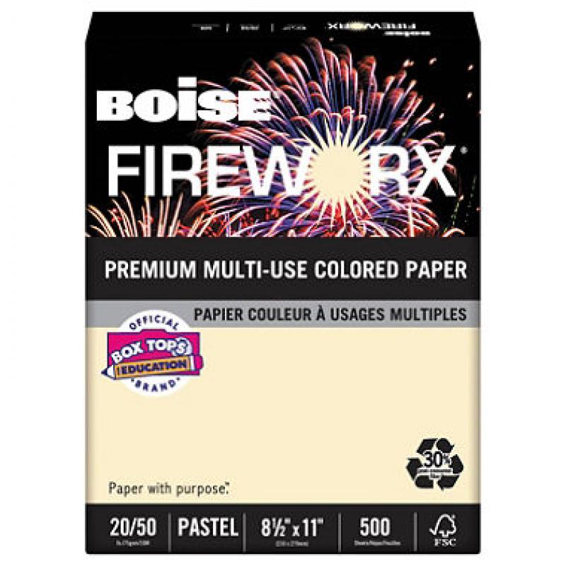 Boise - Fireworx Colored Paper, 20lb, Flashing Ivory - Ream