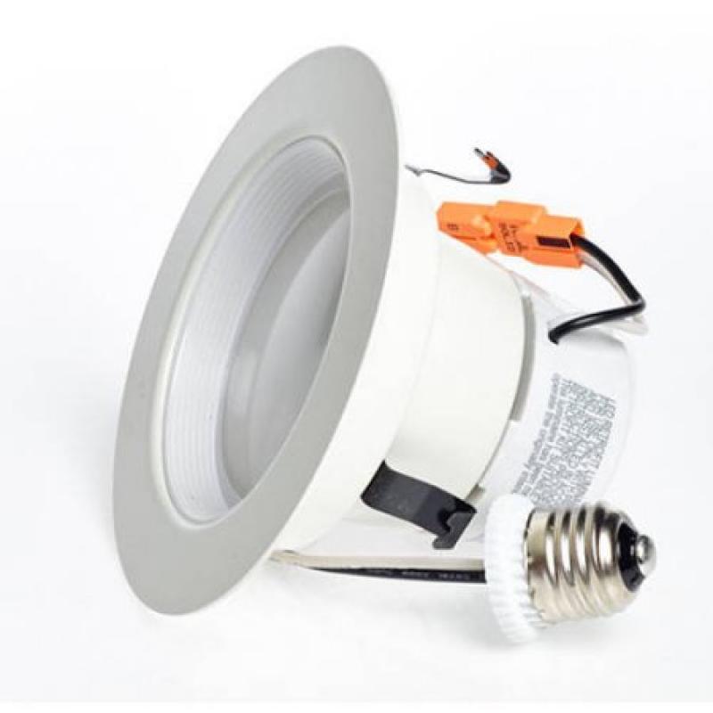 LUX LED 4" Recessed Light LED Retrofit Kit, E26 12W (75W Equiv), Dimmable, 3000K, 850 Lumens