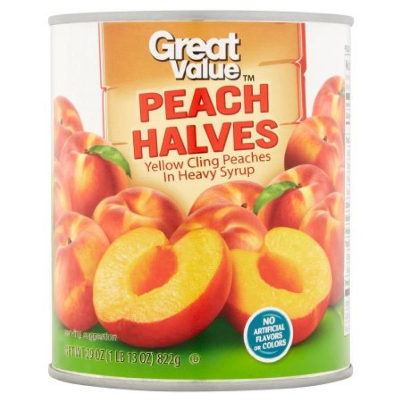 Great Value Peach Halves 29 oz