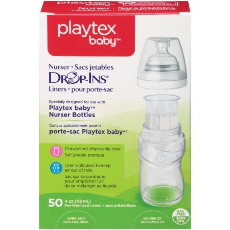 Playtex Drop-Ins Liners for Playtex Nurser Bottles, 4oz - 50ct