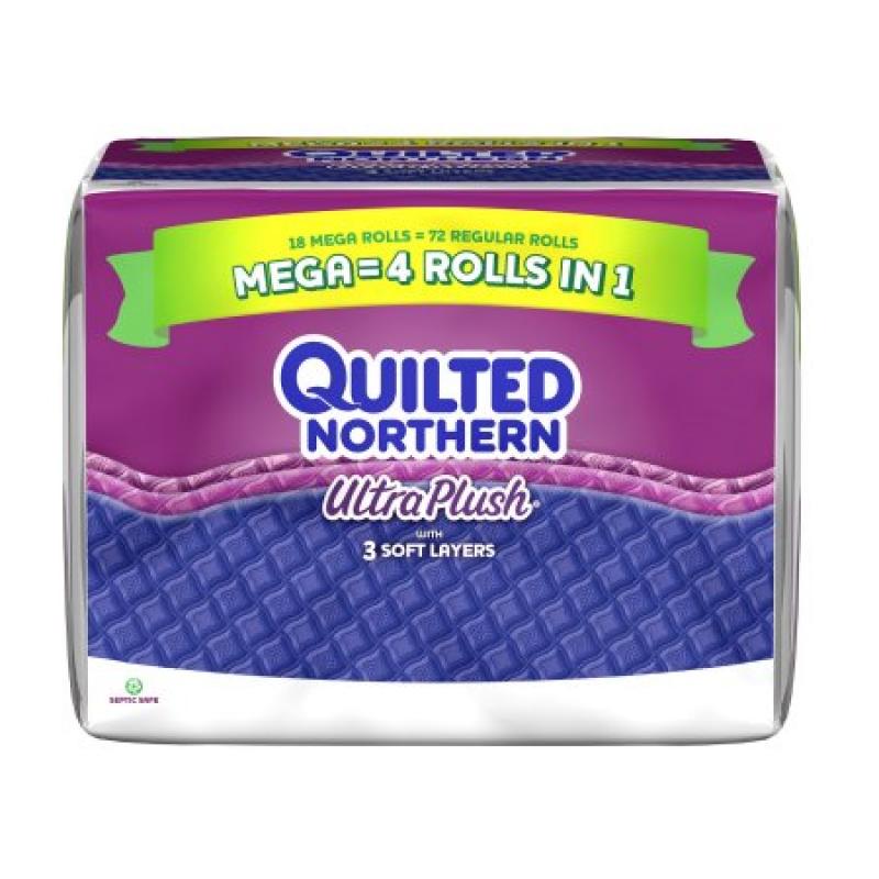 Quilted Northern Ultra Plush, 18 Mega Rolls Toilet Paper, Bath Tissue