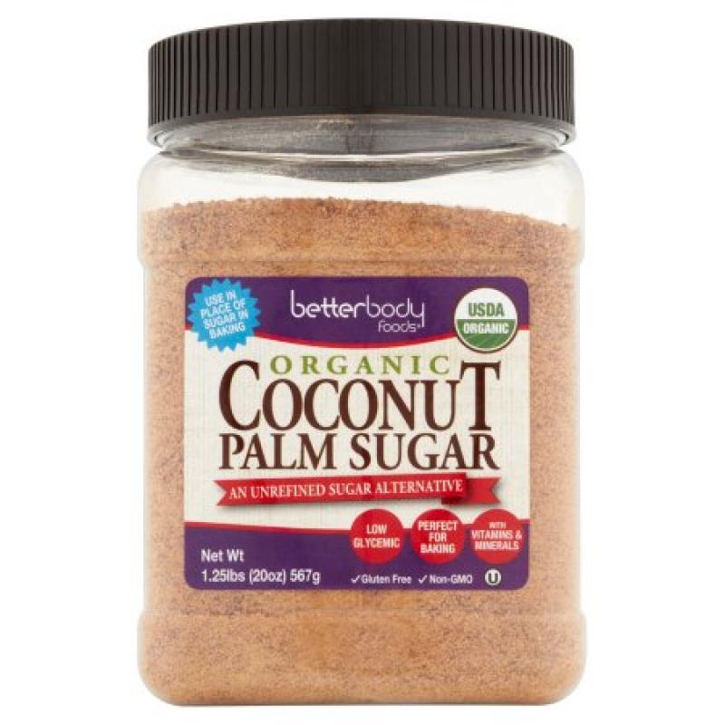 BetterBody Foods Organic Coconut Palm Sugar, 20 oz