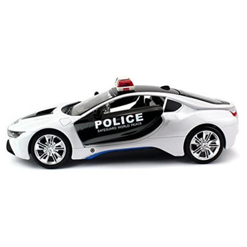 Safeguard Police Remote Control RC Sports Car Ready To Run w/ LED Headlights, Opening Doors