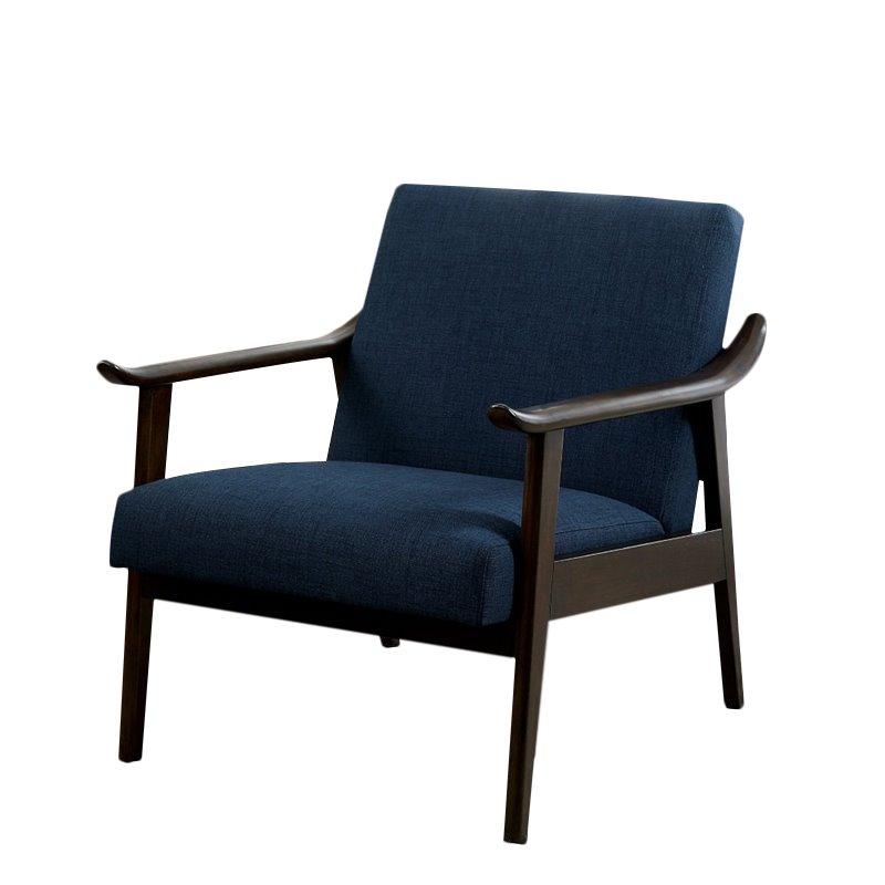 Furniture of America Mervin Accent Chair in Navy