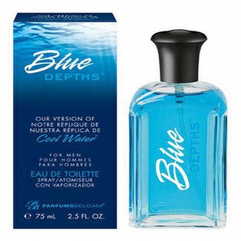 Parfums Belcam Blue Depths for Men Eau de Toilette Spray, 2.5 fl oz