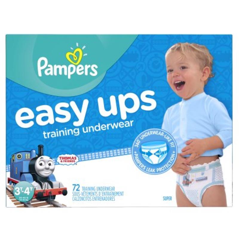 Pampers Easy Ups Boys Training Pants, Size 3T-4T, 72 Pants