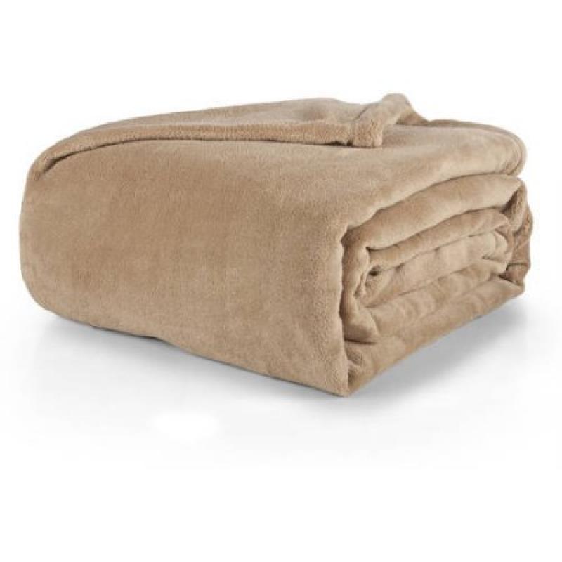 Mainstays Plush Bed Blanket, Multiple Sizes & Colors
