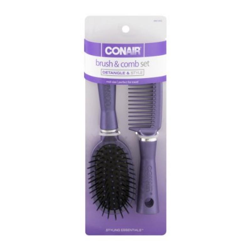 Conair Brush & Comb Set Detangle & Style, 1.0 CT