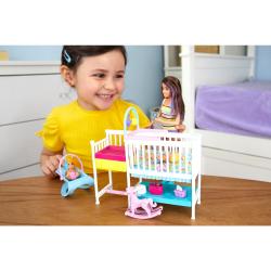 Barbie Skipper Babysitters Inc. Nap &#039;n Nurture Nursery Dolls Playset