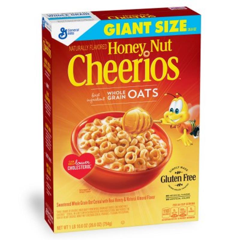 General Mills Honey Nut Cheerios Gluten Free Cereal 26.6 oz. Box