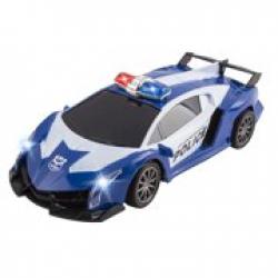 Police RC Car For Kids Super Exotic Large Remote Control Easy To Operate Toy Sports Car with Working Headlights And Sirens Perfect Cop Race Vehicle (Blue)