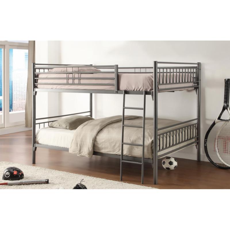 4489GY 	FULL/FULL CONVERTIBLE BUNK BED GREY