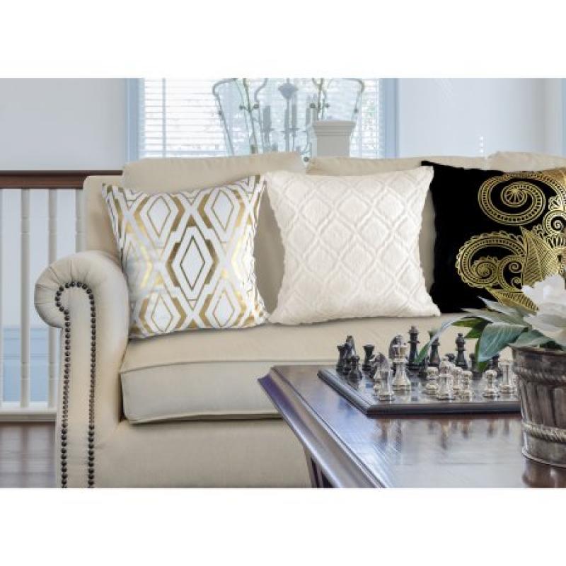 Mainstays Cleopatra Gold Metallic Decorative Pillow