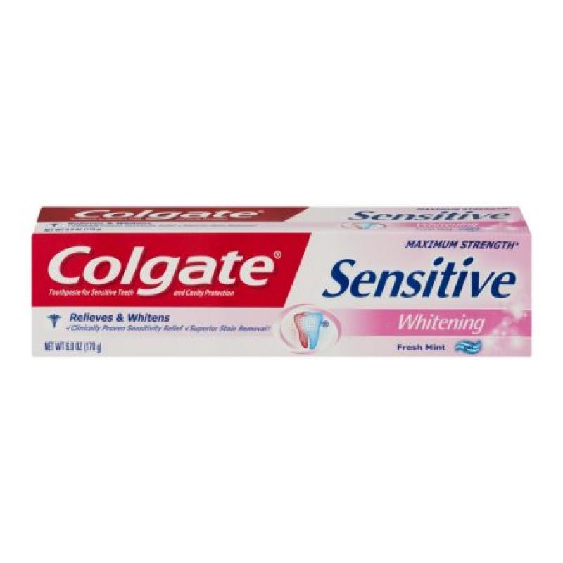Colgate Sensitive Whitening Toothpaste Fresh Mint, 6.0 OZ