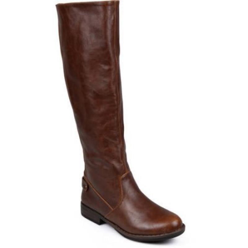 Brinley Co. Womens Wide Calf Stretch Knee-High Riding Boot