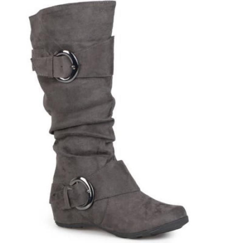 Brinley Co. Women&#039;s Buckle Accent Slouchy Mid-Calf Boots