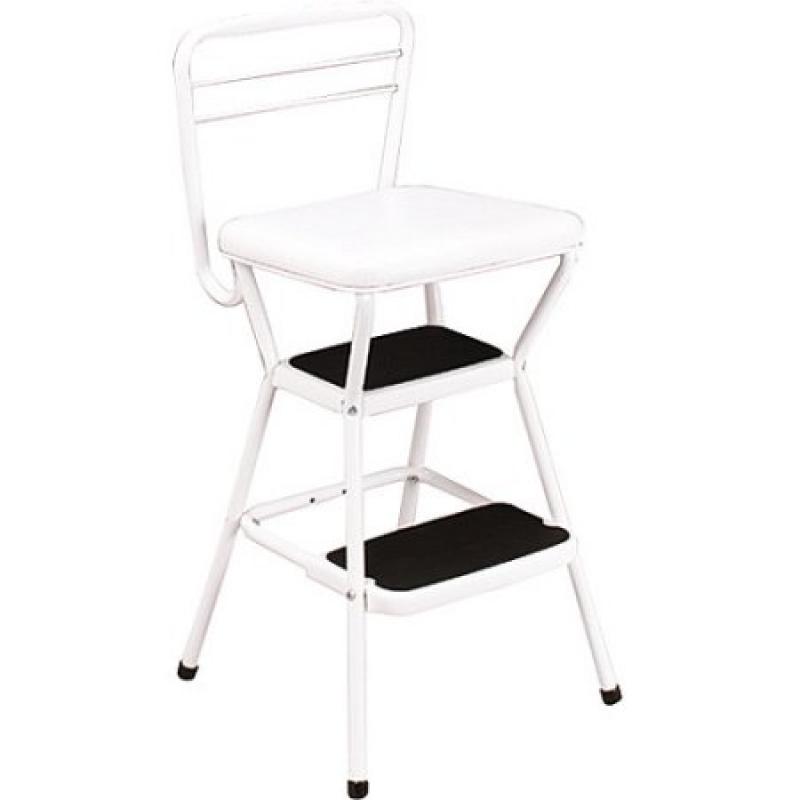 Cosco Chair With Step Stool, White