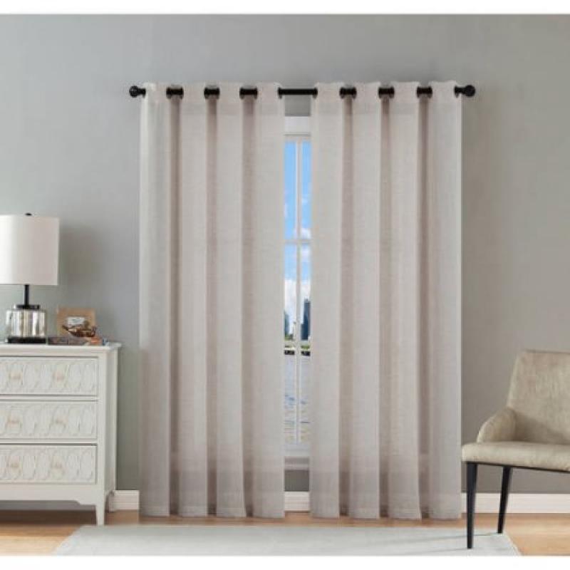 VCNY Home Hamilton Solid Grommet Top Window Curtain Panel - Set of Two, Multiple Colors Available