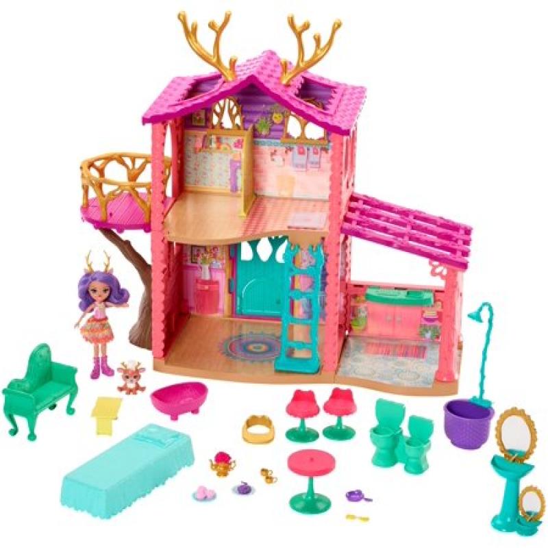 Enchantimals Cozy Deer House Playset + Danessa Deer Doll & Sprint Figure