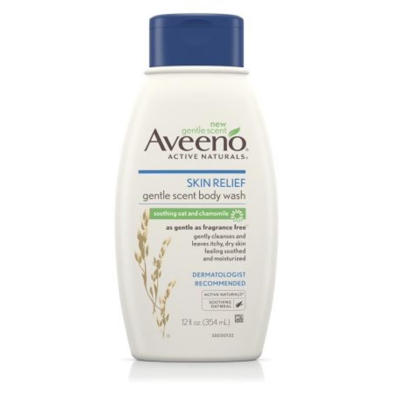 Aveeno Active Naturals Skin Relief Gentle Scent Body Wash, 12.0 FL OZ