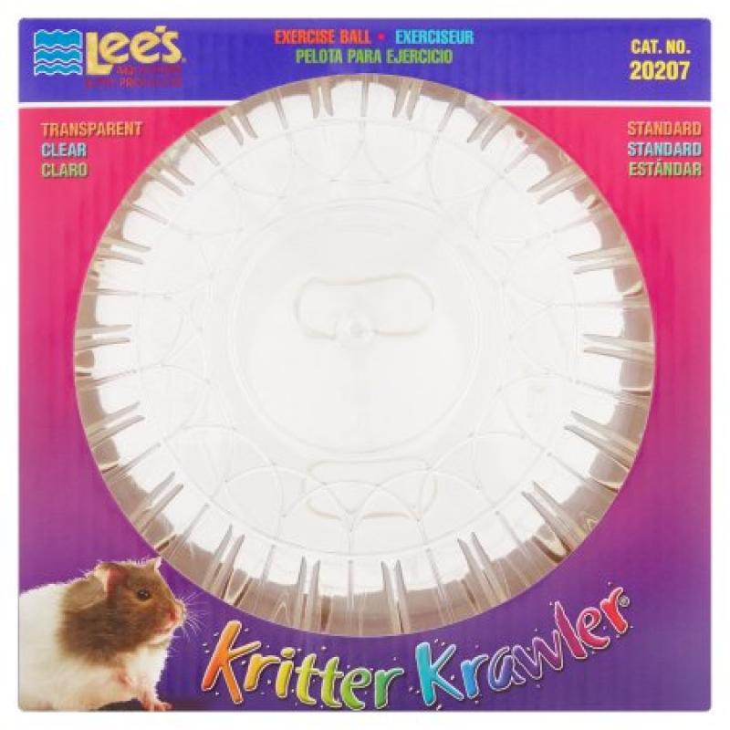Lee&#039;s Kritter Krawler Exercise Ball, Standard, Clear - 7-Inch Multi-Colored, each