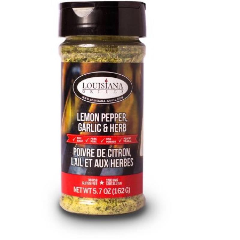 Louisiana Grills Spices and Rubs, Lemon Pepper, Garlic and Herb, 5 oz