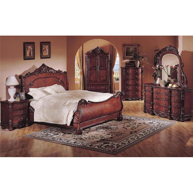"Queens" King Bed In Rich Cherry