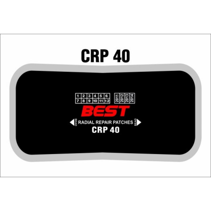 CRP 40 RADIAL PATCH CLOTHBACK 10/BX
