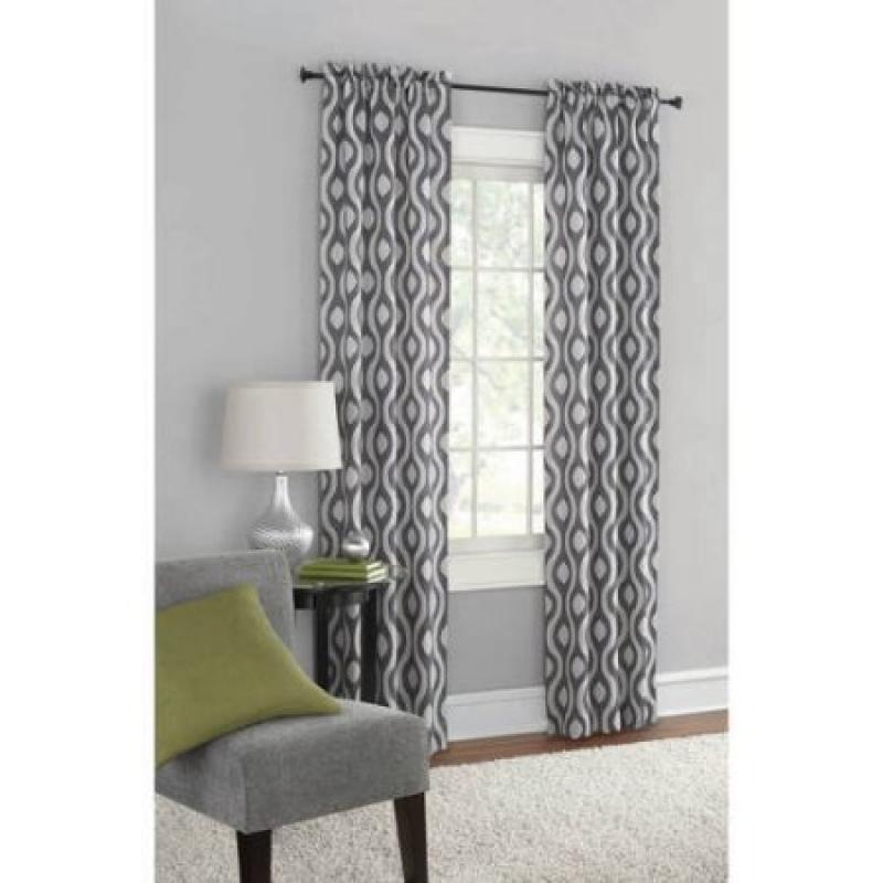 Mainstays Blackout Solid Woven Window Curtains, Set of 2
