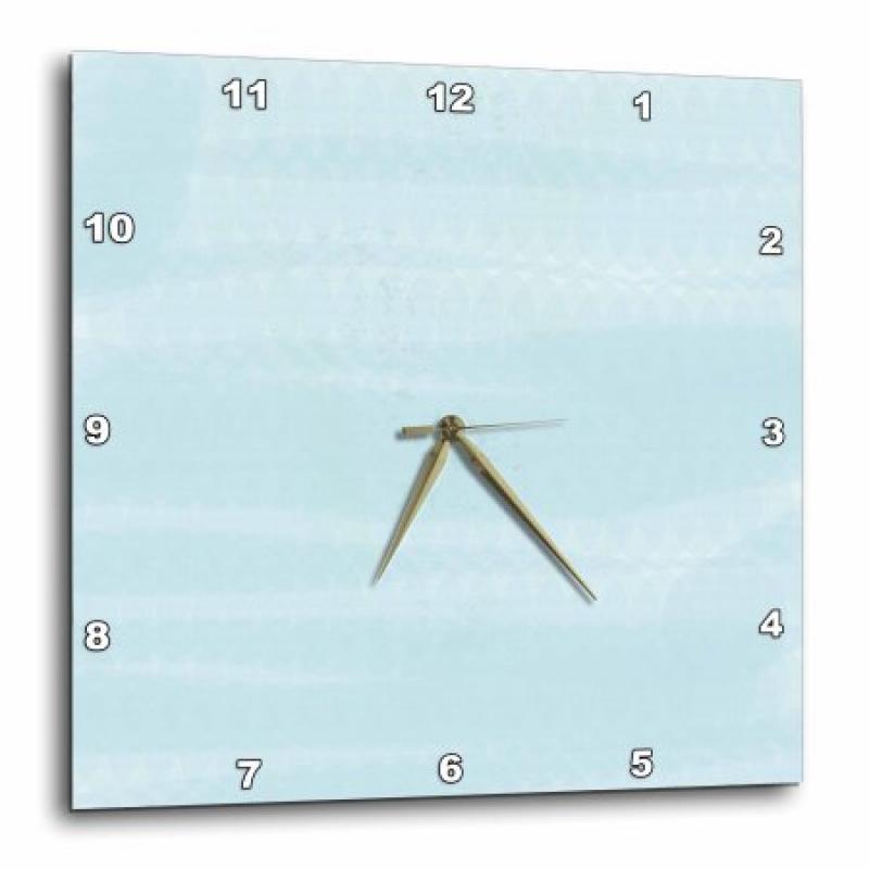 3dRose Light Blue Sand Pattern - Beach Theme Colors, Wall Clock, 13 by 13-inch