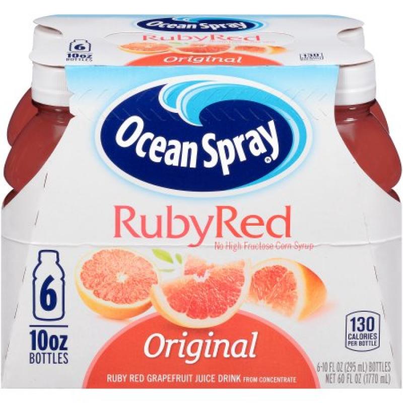 Ocean Spray Fruit Juice, Ruby Red Grapefruit, 10 Fl Oz, 6 Count