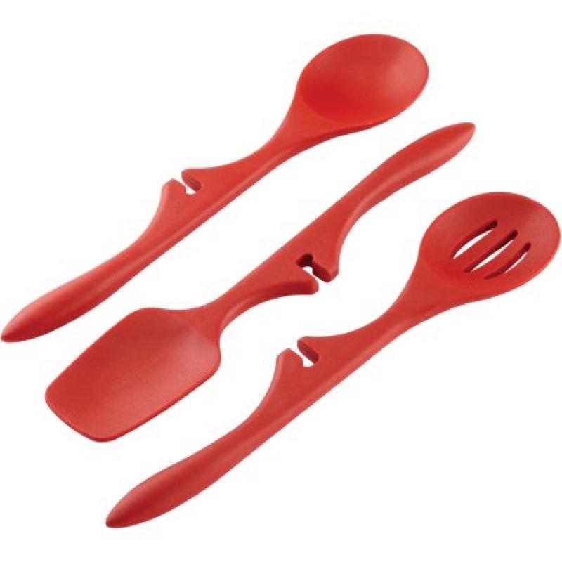 Rachael Ray Silicone 3-Piece Lazy Tools Set, Red