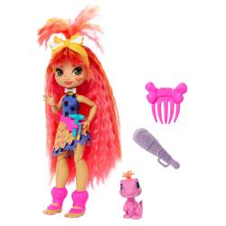 Cave Club Emberly Doll (8 - 10-Inch) Prehistoric Fashion Doll with Dinosaur Pet