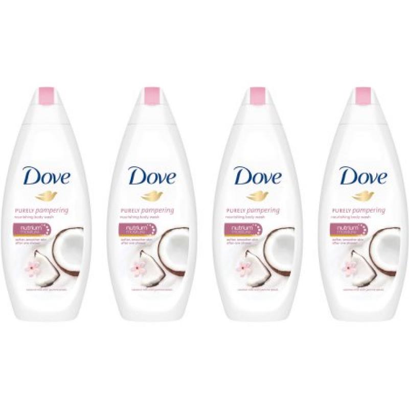 Dove Purely Pampering Coconut Milk with Jasmine Petals Body Wash 22 oz, 4 Count