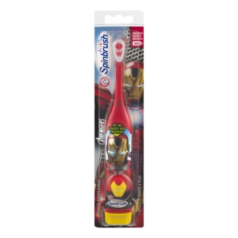 Arm & Hammer Spinbrush Kids Powered Marvel Heroes Toothbrush, (Character will vary) 1 ct