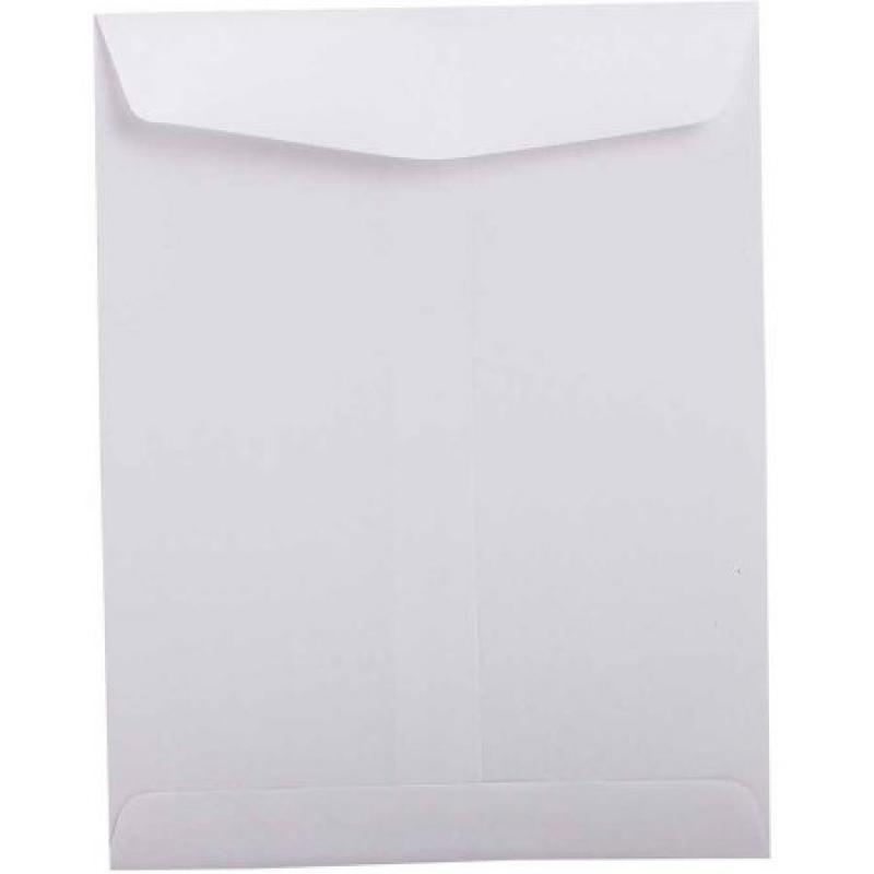 JAM Paper Open End Catalog Envelopes, 8-3/4" x 11-1/4", White, 25pk