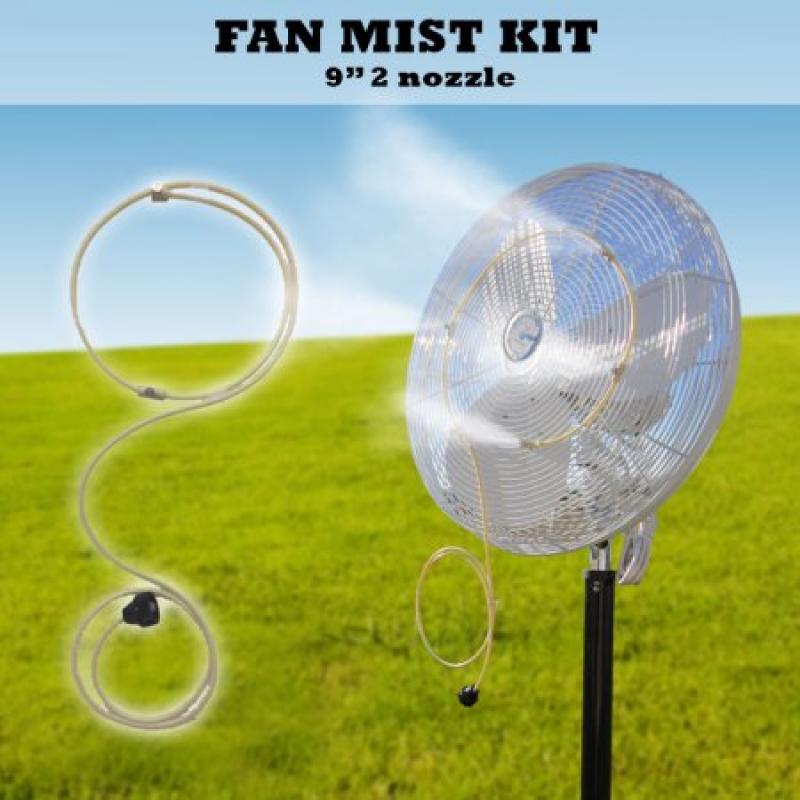 Fan Misting System - - 9&#039;&#039; Fan Mist Ring with 2 Nozzles - Recommended for fans with 10-12&#039;&#039; Diameter